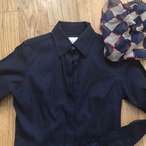 Brooks Brothers Navy Blue Blouse